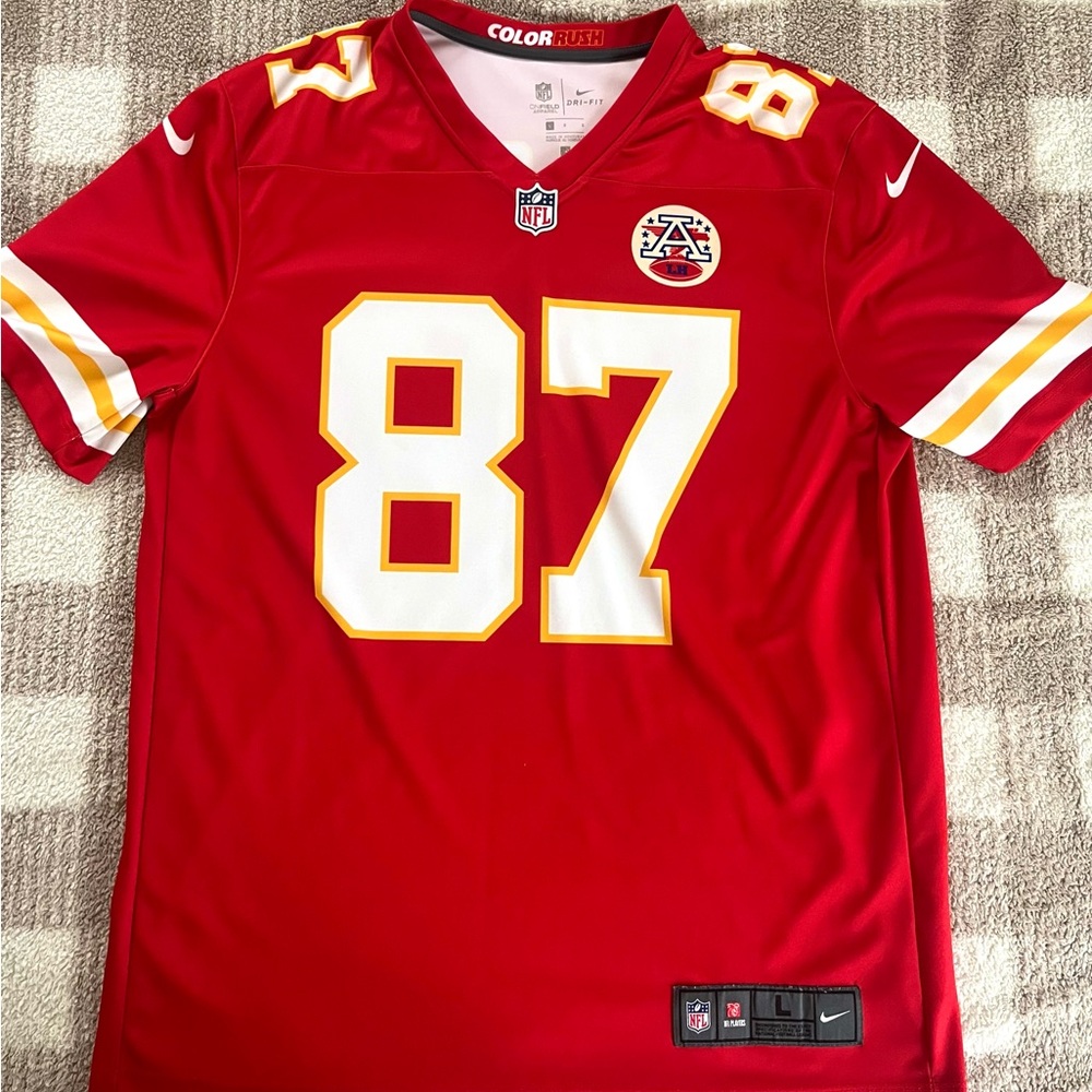 Men's Kansas City Chiefs Travis Kelce Nike Red Game Jersey - DriFit